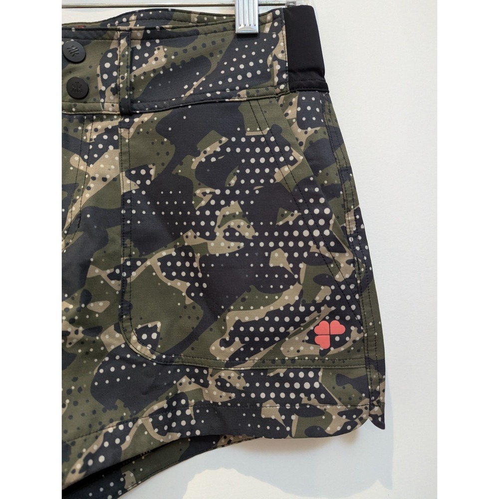 Krimson Klover Rory Camo Poly Blend Stretch Casual Shorts Trunks Womens Small - Picture 2 of 10